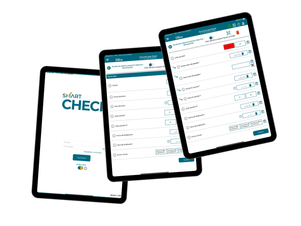 Smart Check - Registro y plantillas en tablet