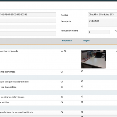 Smart 5S Detalle report checklist